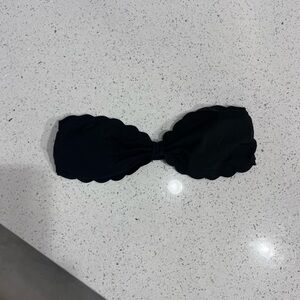 H&M Black Scalloped Bikini Top